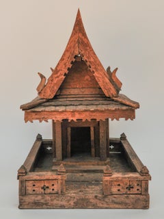 Spirit House from Northern Thailand, Teak, Mid-Late 20th Century