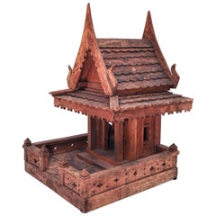 Spirit House from Northern Thailand, Teak, Mid-Late 20th Century