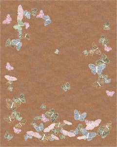 „Spirit in the Sky“ – Luxuriöser Mocha-Teppich, handgefertigt in Nepal