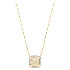 Collier Spirit en or 18 carats avec dentelle et diamants naturels pavés