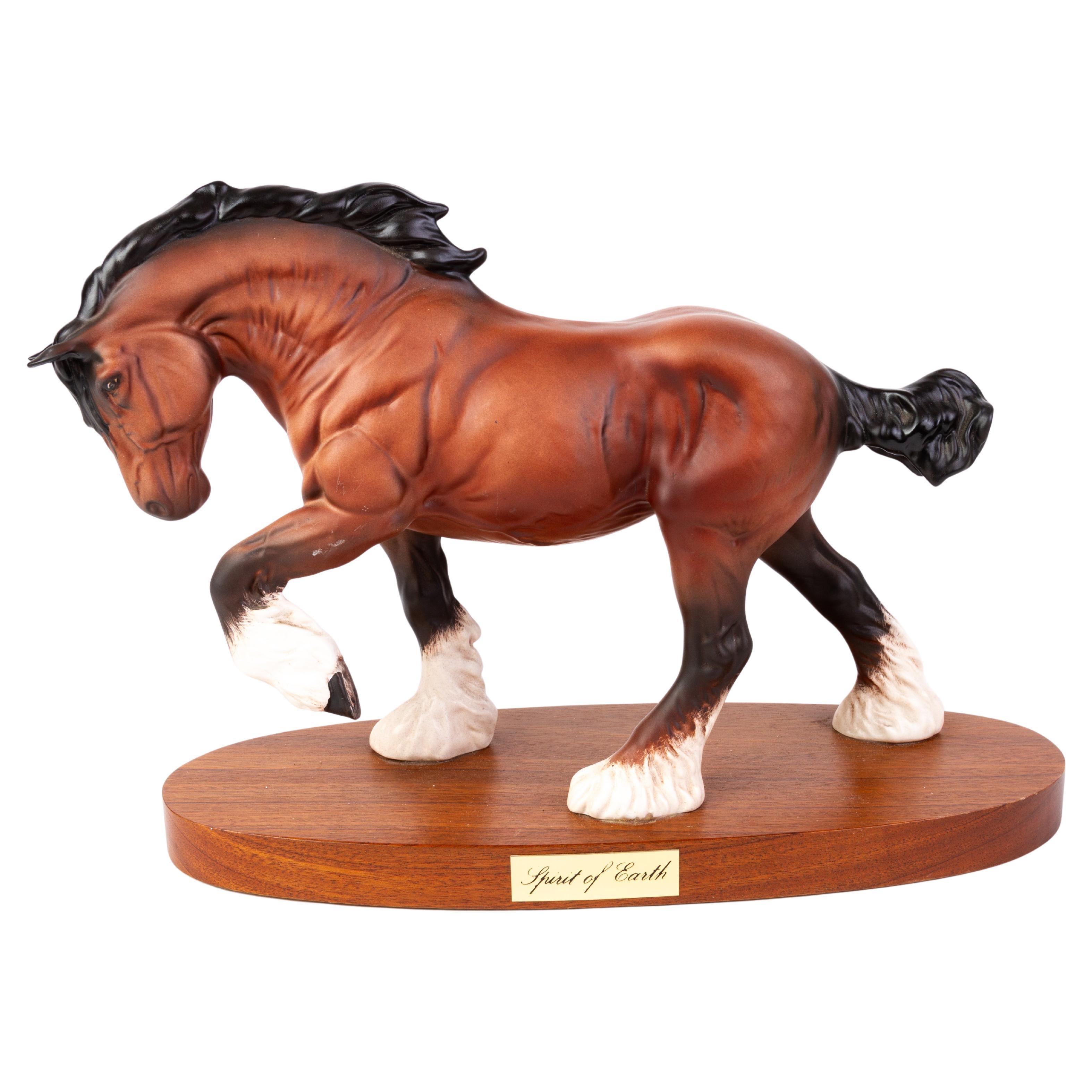 "Spirit of Earth" Fine Porcelain Horse Beswick Sculpture  For Sale