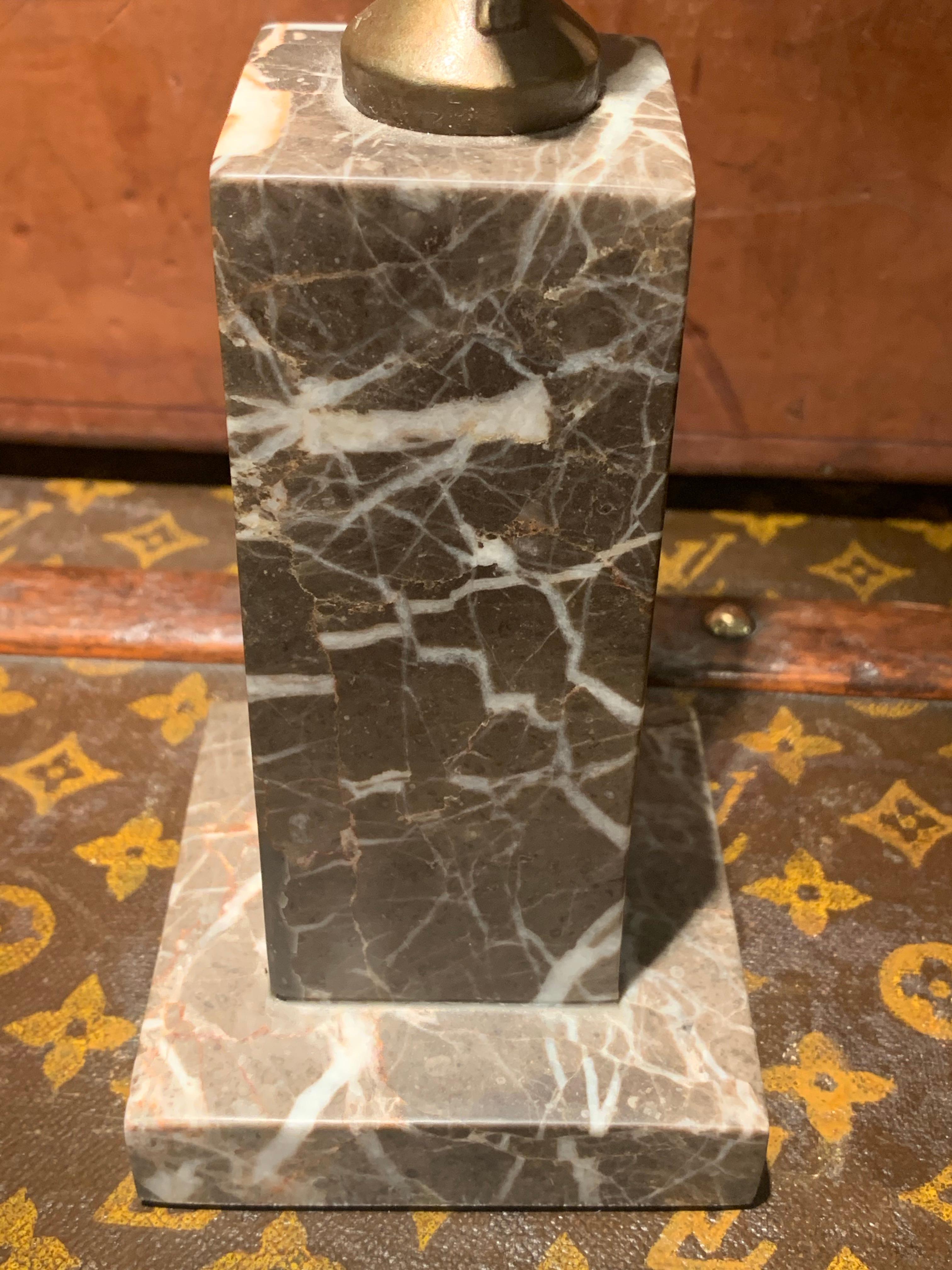 Spirit of Ecstasy (Bronze) on a Marble base In Good Condition For Sale In Hong Kong, HK