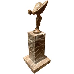Spirit of Ecstasy (Bronze) on a Marble base