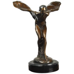 "Spirit of Ecstasy” Bronze Statue, Signed by Artist Charles Sykes, 1920s