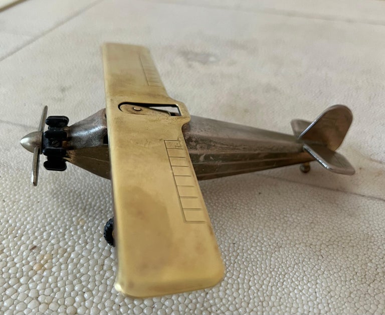 spirit of st louis cigarette lighter Spirit of St. Louis Brass Airplane 420 Cigarette Lighter Signed Swank at  1stDibs