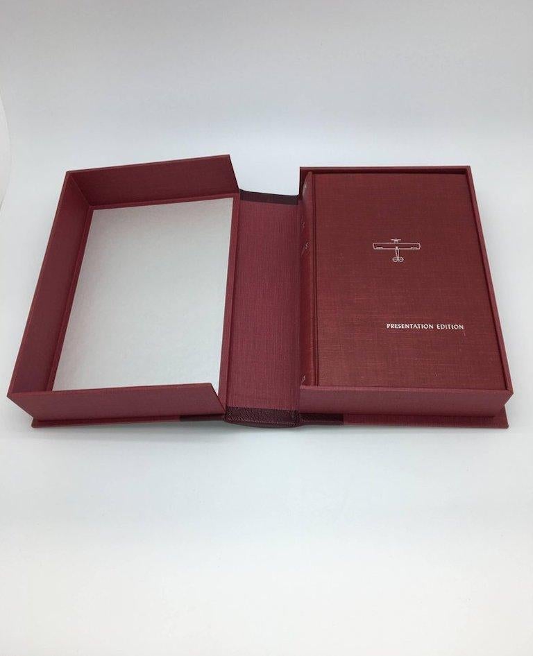 Lindbergh, Charles A. The Spirit of St. Louis. New York: Charles Scribner’s Sons, 1953. Presentation Edition, signed and numbered. Octavo, original gilt-lettered and pictorial maroon cloth, with matching custom quarter leather and cloth