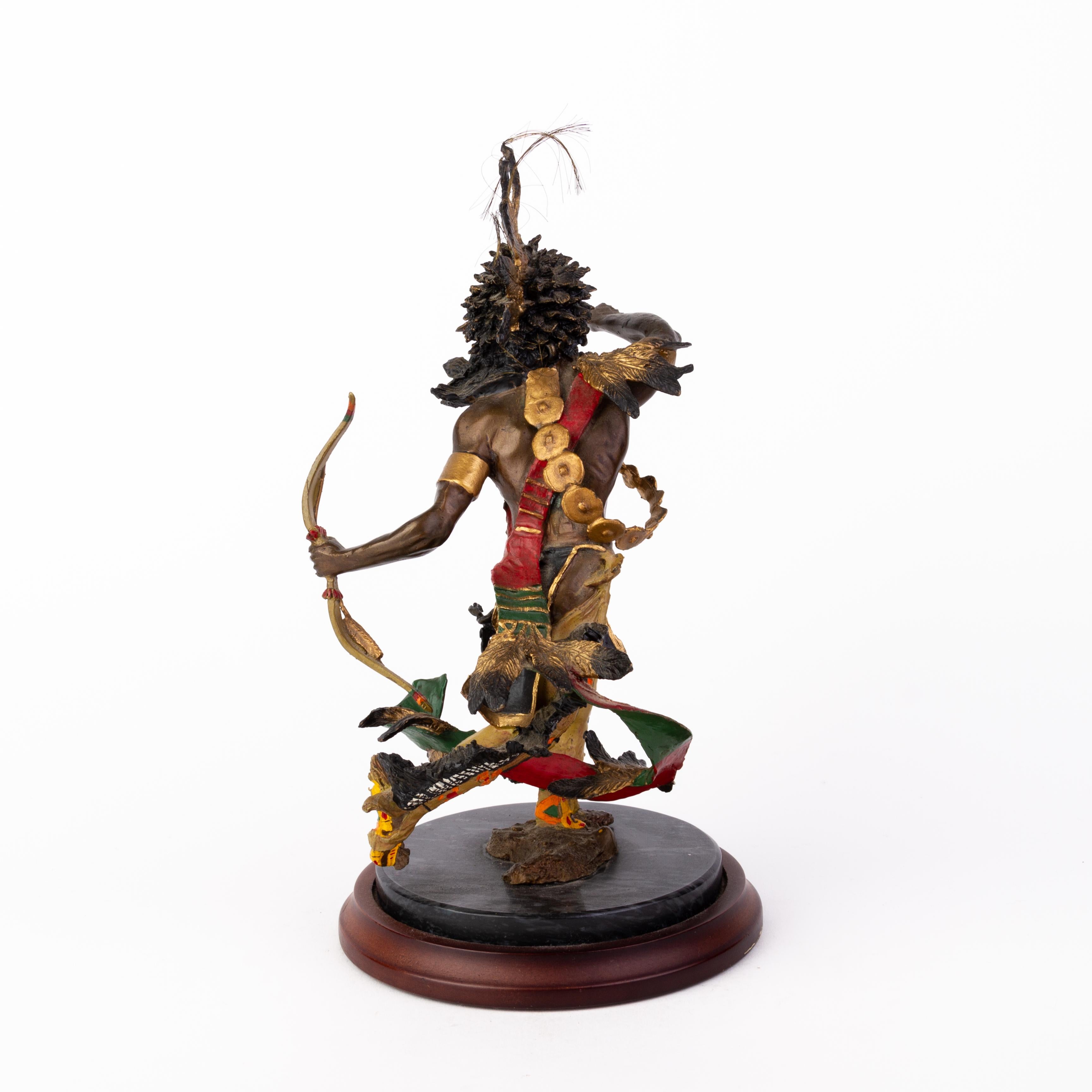Escultura de bronce pintado en frío Espíritu del Cuervo de Franklin Mint Pintado en frío en venta