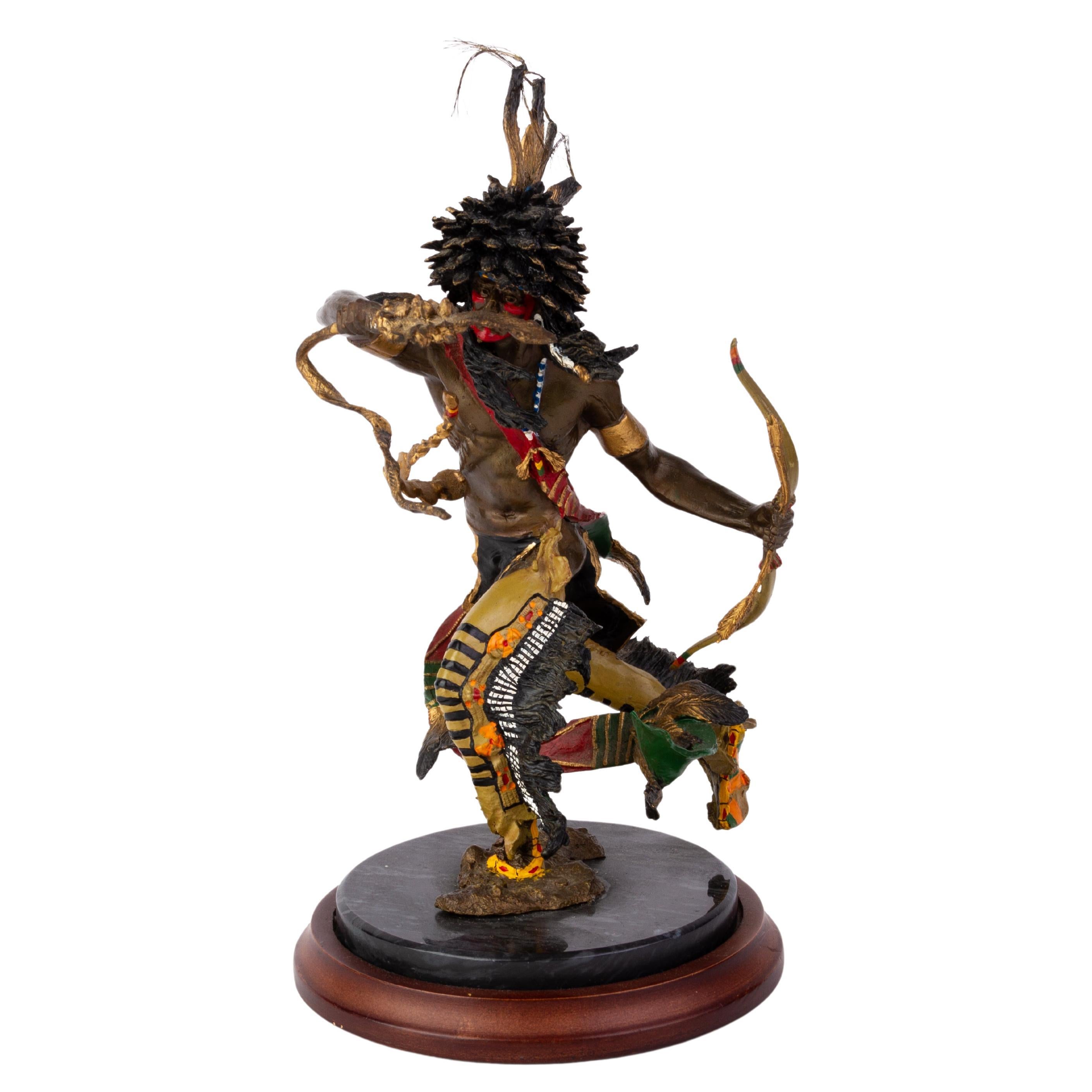Spirit of the Raven, sculpture en bronze peinte à froid par Franklin Mint