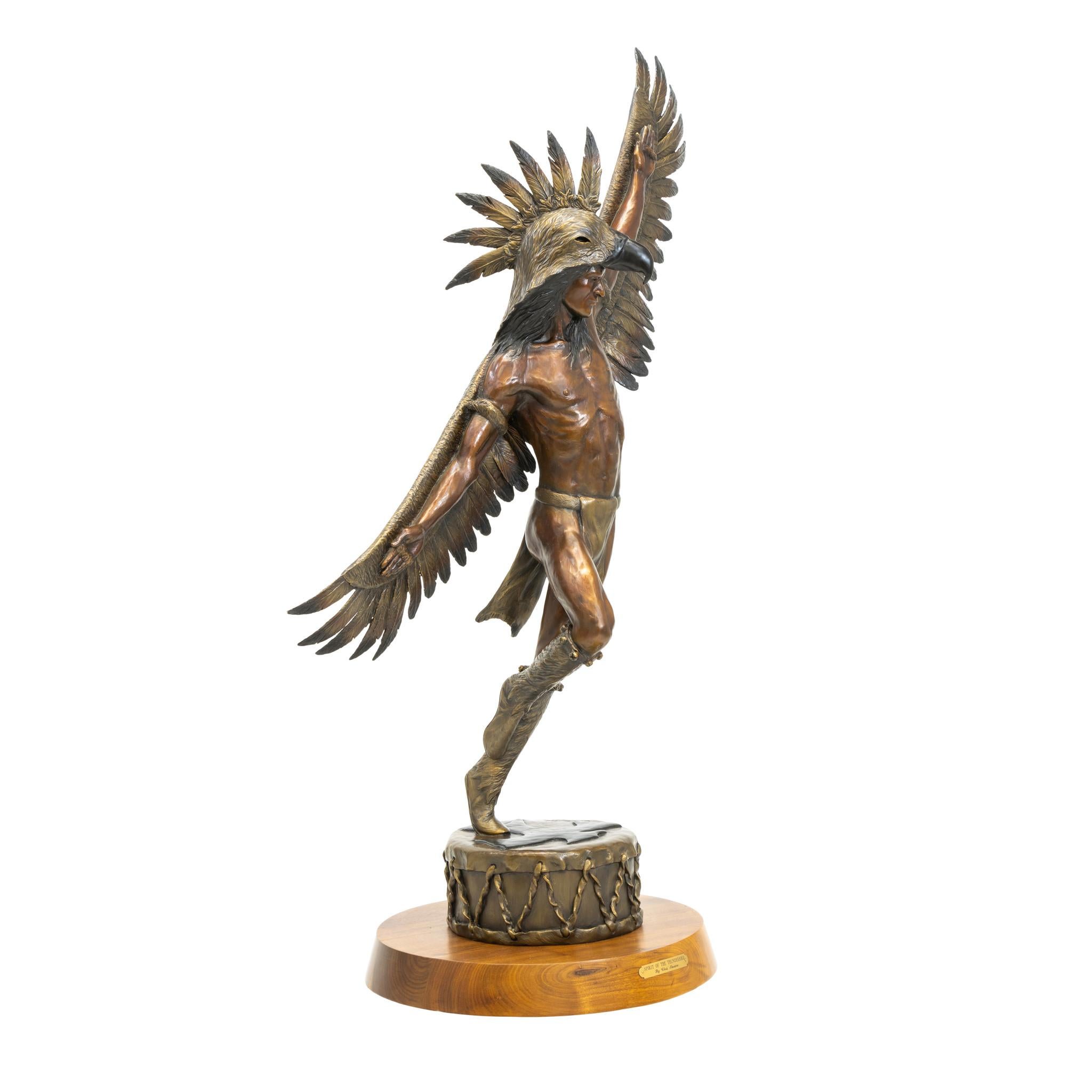 20th Century Spirit of the Thunderbird Bronze Statue by Chris Navarro For Sale