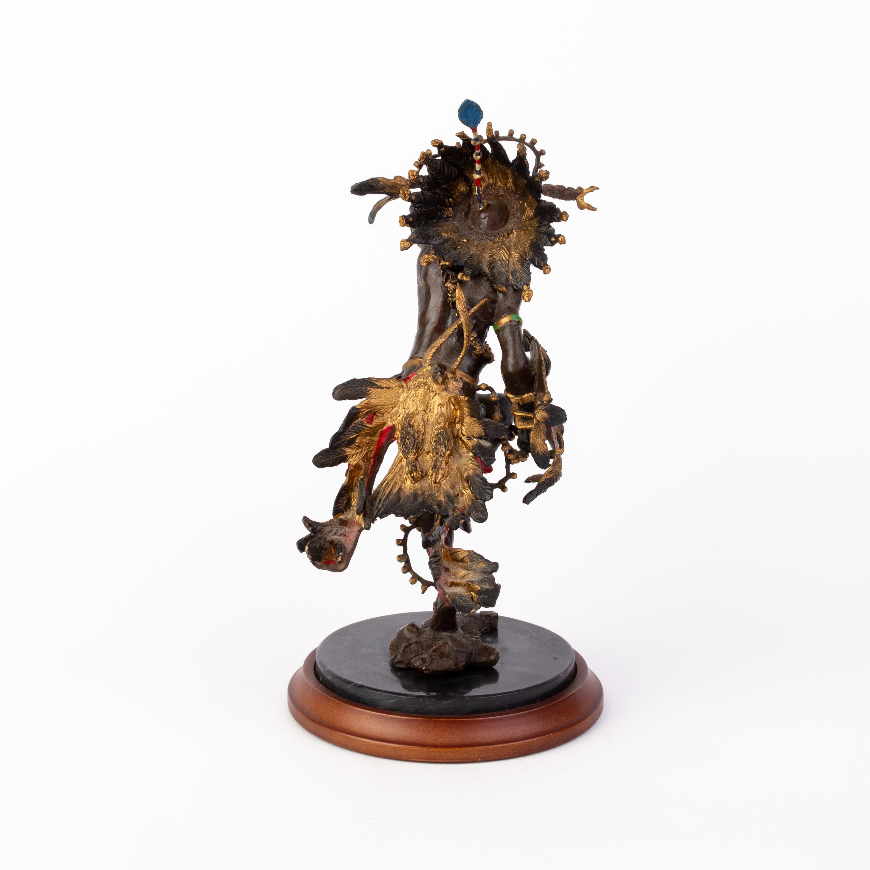 Escultura de bronce pintado en frío Espíritu del Ave del Trueno de Franklin Mint Pintado en frío en venta