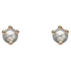 Boucles d'oreilles en or 14K avec diamants Spirit Salt & Pepper par Anastassia Sel Jewelry
