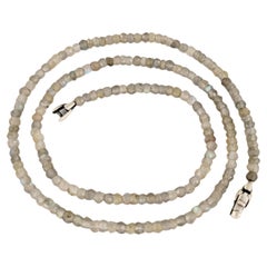 Spiritual Beads Necklace Sterling Silver with Labradorite, 4.2mm