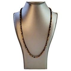 Spiritual Beads Necklace Tiger’s Eye with Sterling Silver925