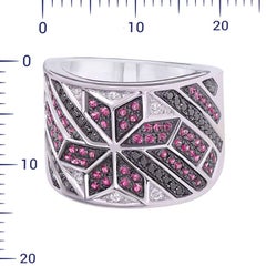 Spiritual Jewellery Star Ruby White Diamond White Gold Ring