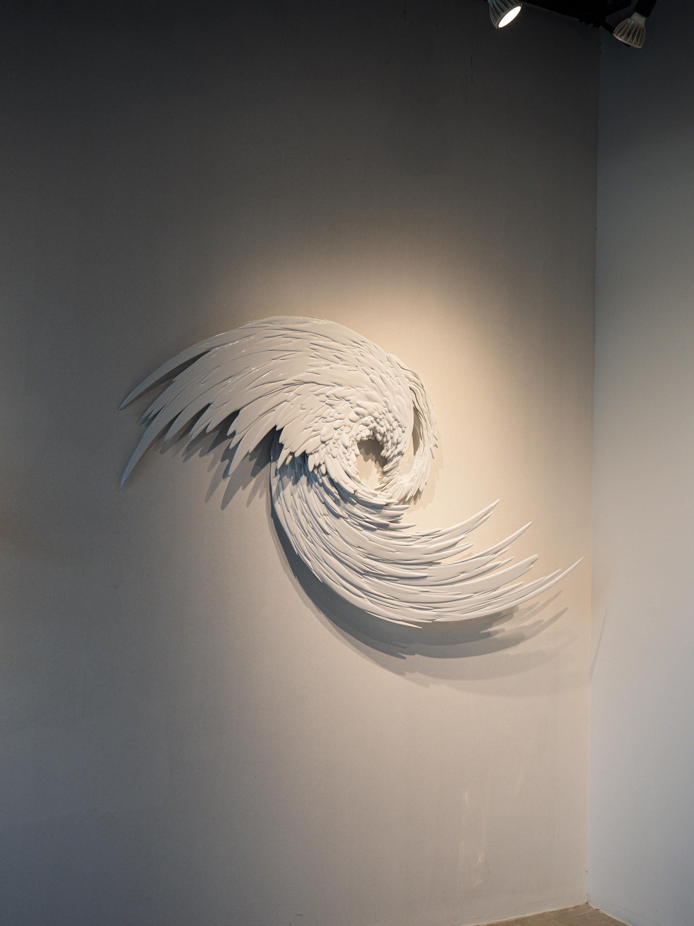 Panneau mural Spiritus Blanc brillant en vente 2