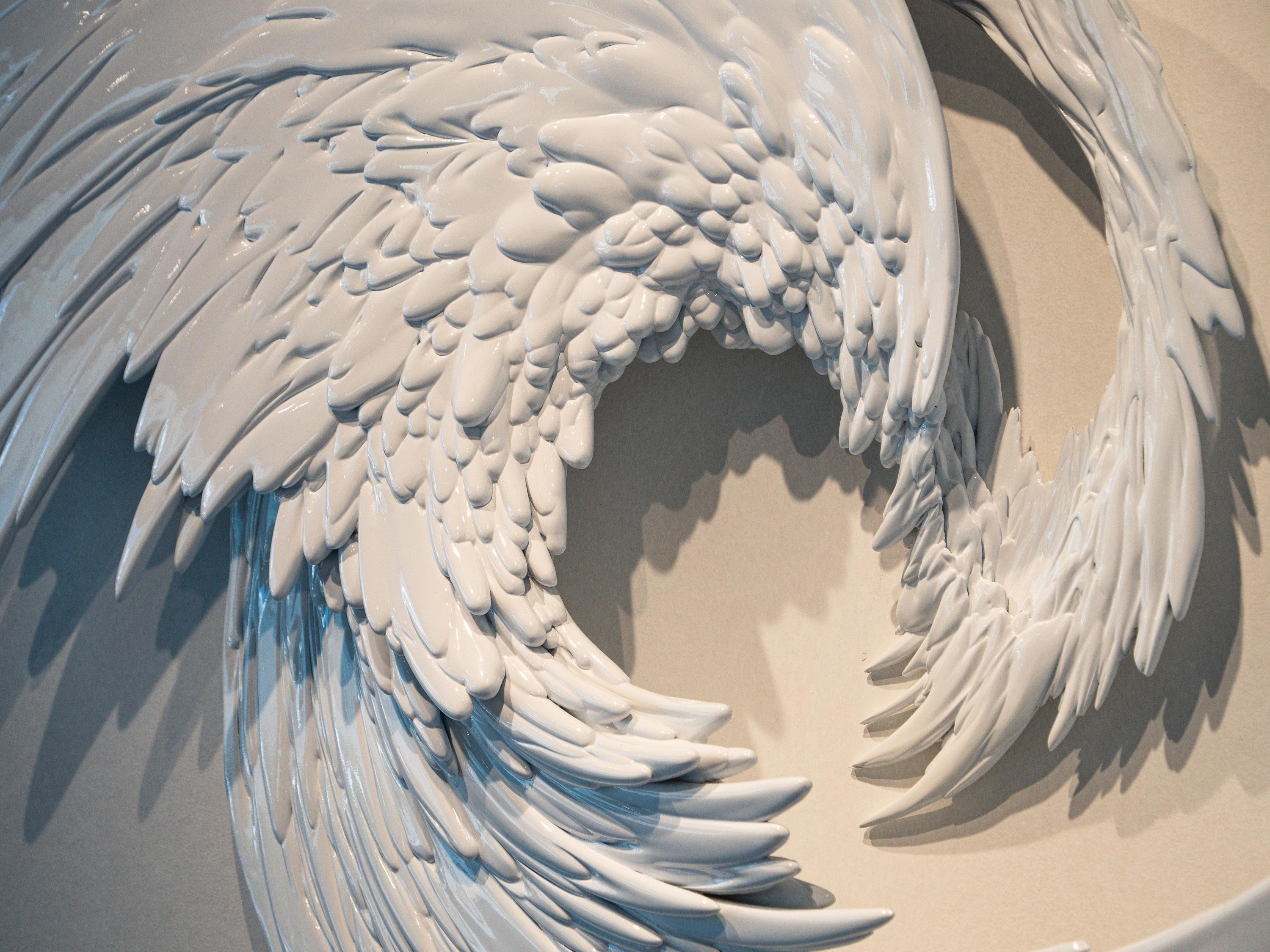 XXIe siècle et contemporain Panneau mural Spiritus Blanc brillant en vente