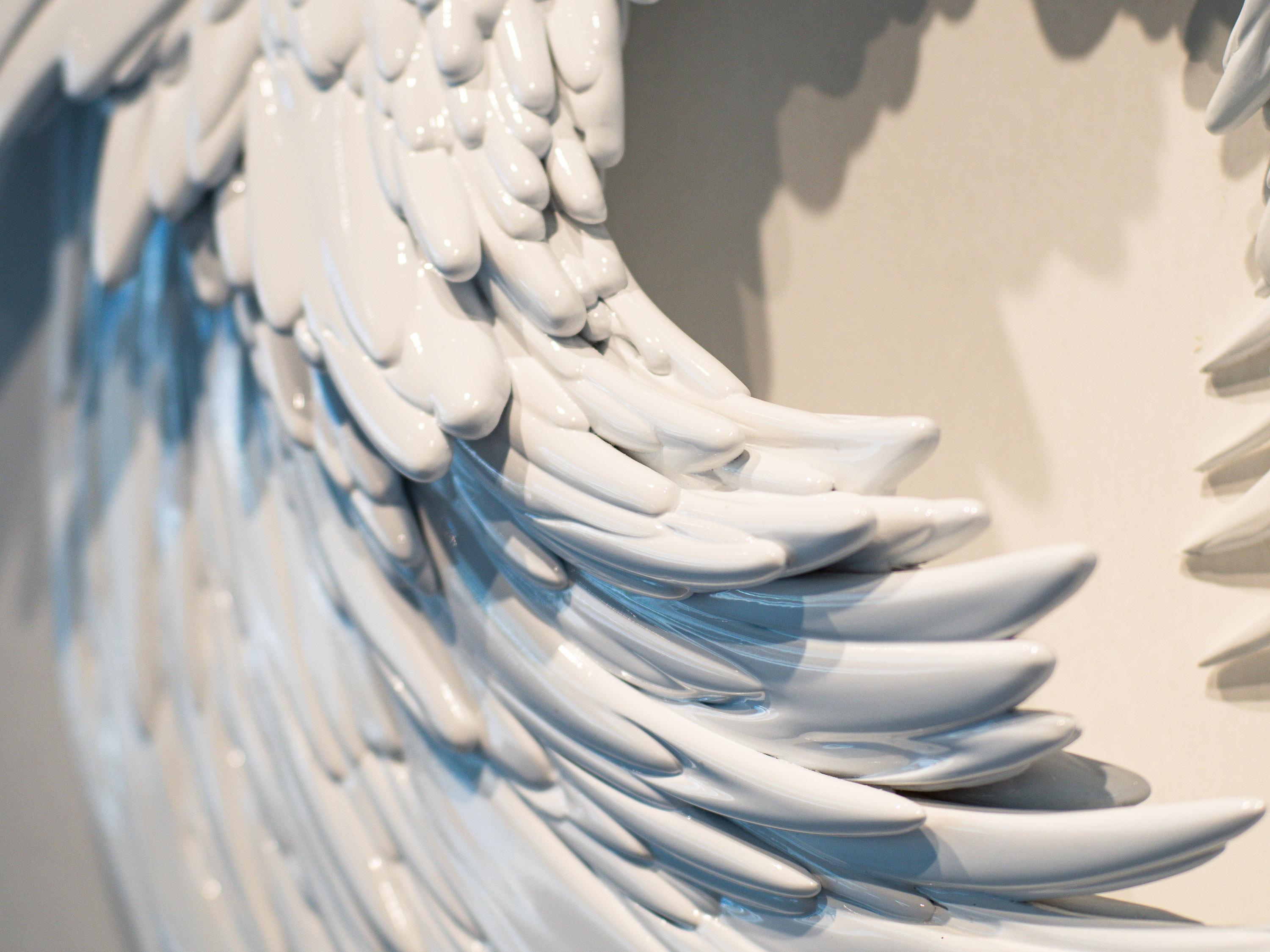 Résine Panneau mural Spiritus Blanc brillant en vente