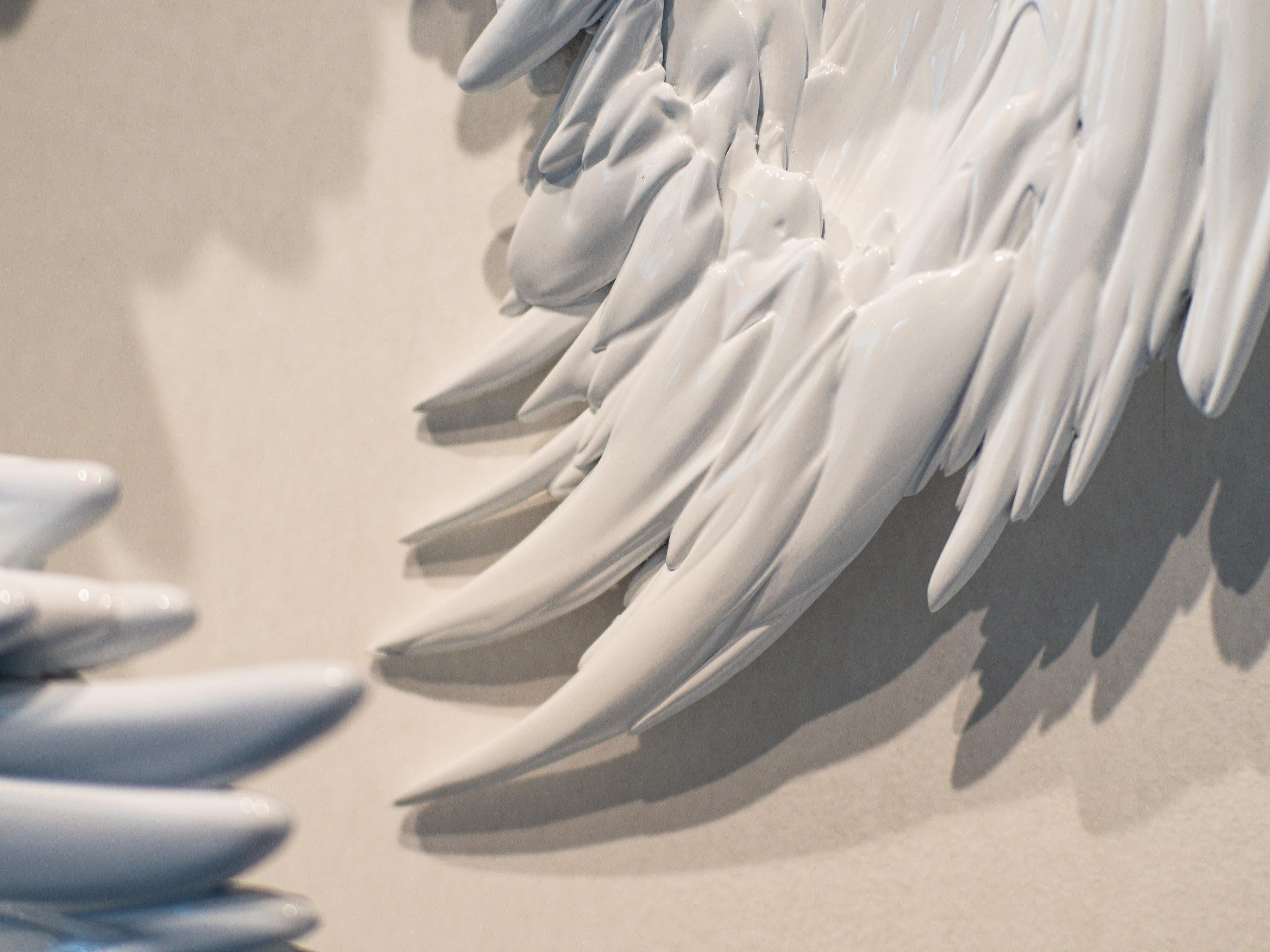Panneau mural Spiritus Blanc brillant en vente 1