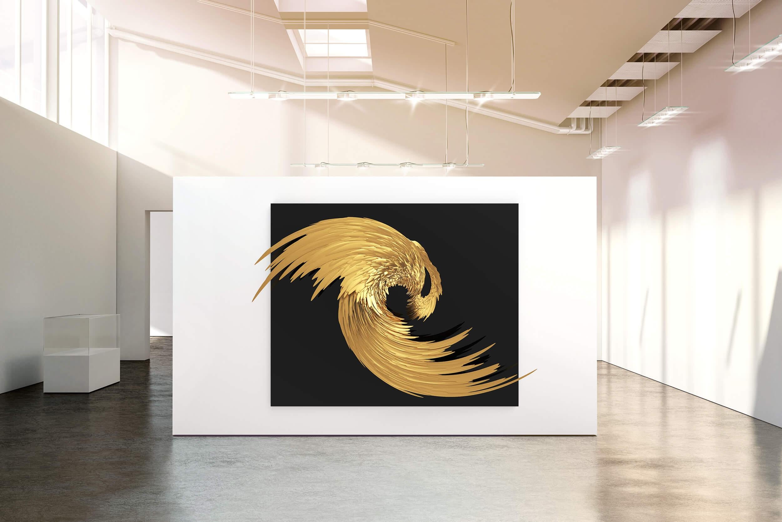 Spiritus from the Inferno collection is a transcendent work, a soaring composition that captures the essence of uplift and ascension. This wall sculpture, a part of the studio's pursuit of capturing the ephemeral transmutation of spirit into solid