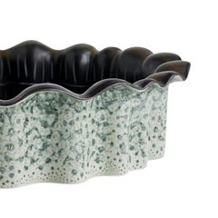 Centro de mesa Espirógrafo - Centro de mesa de porcelana esmaltada tallada y pintada a mano