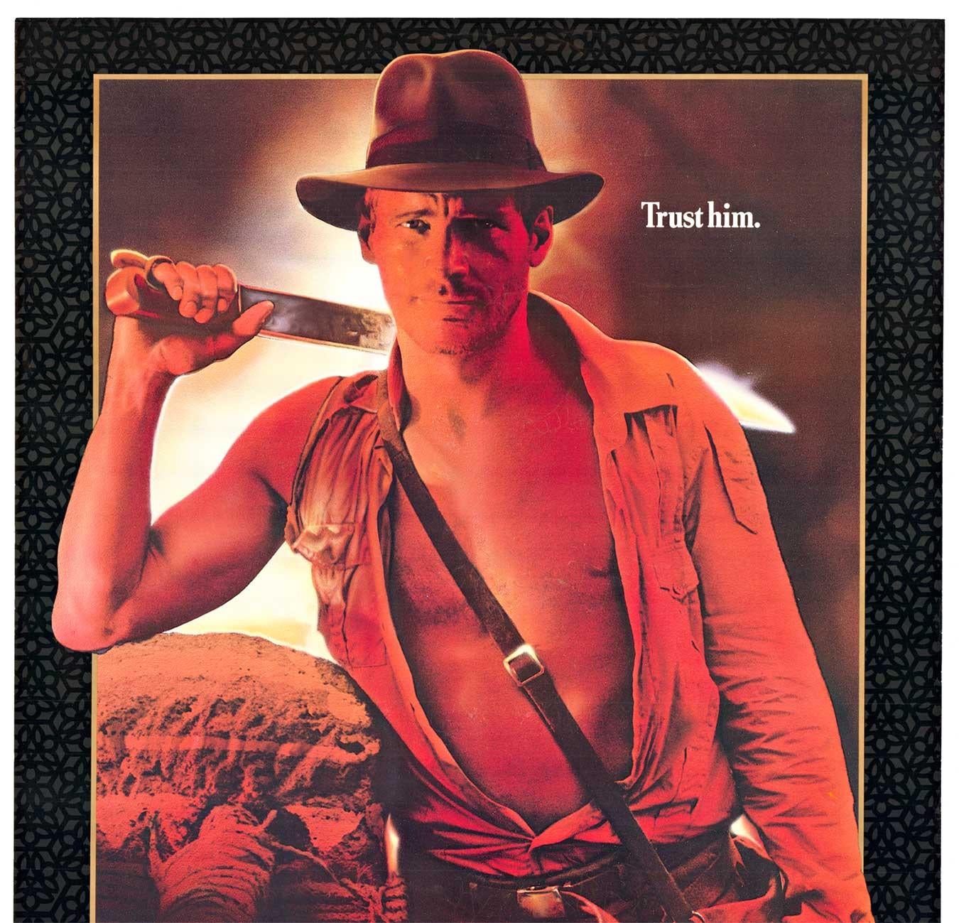 Originales Original-Vintage-Poster „Indiana Jones and the Temple of Doom“ aus der Vorveröffentlichung – Print von Spiros Angelikas