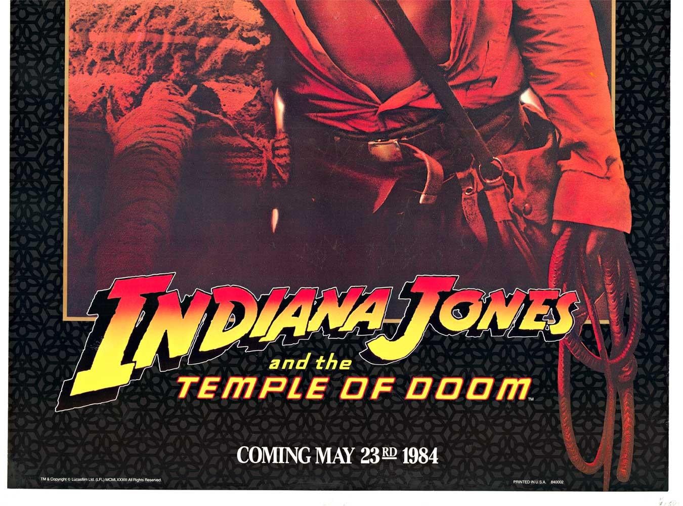 Originales Original-Vintage-Poster „Indiana Jones and the Temple of Doom“ aus der Vorveröffentlichung (Amerikanische Moderne), Print, von Spiros Angelikas