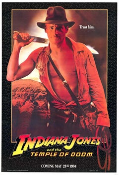 Original pre-release 'Indiana Jones and the Temple of Doom' vintage poster