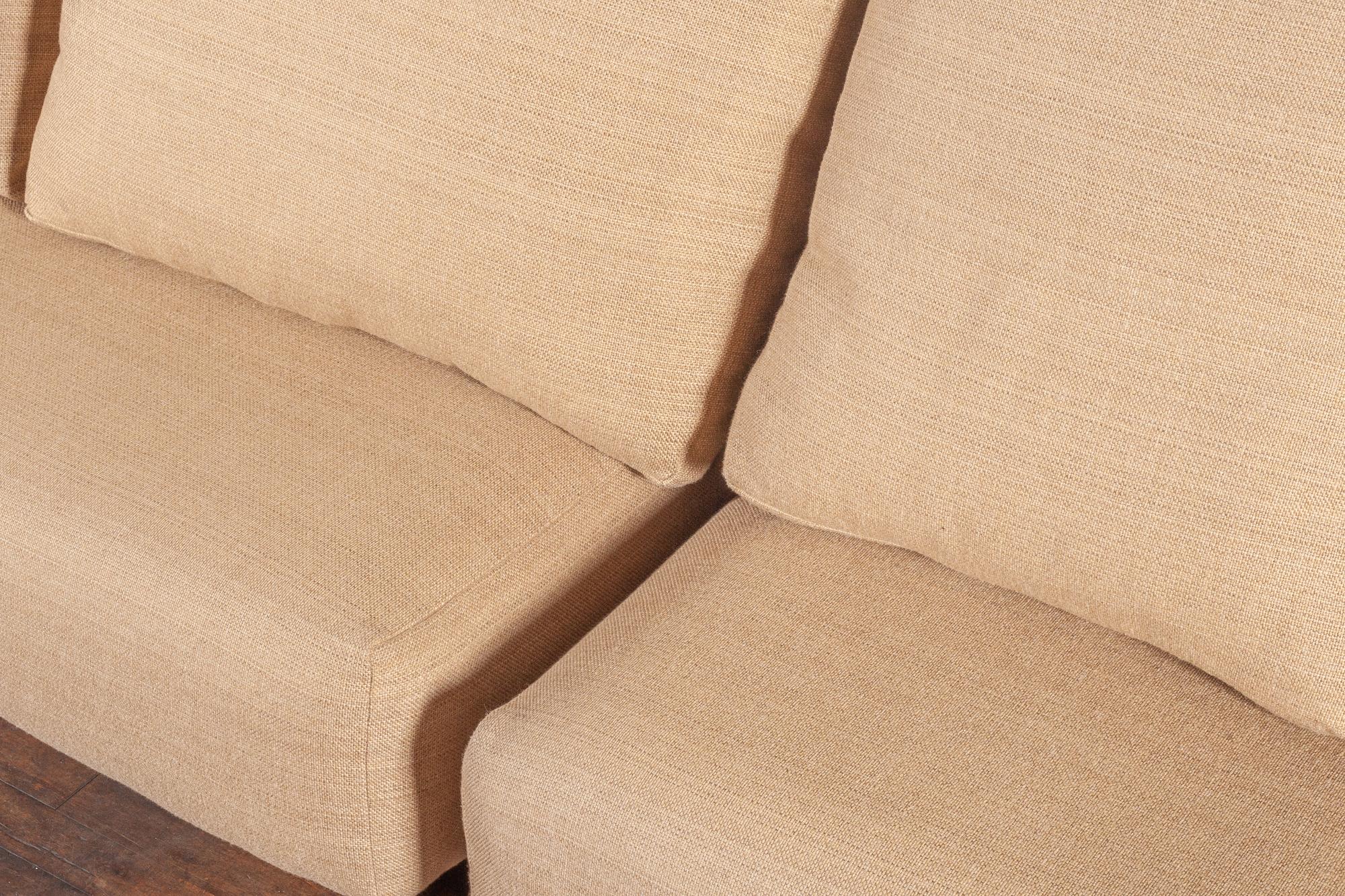 Late 20th Century Spiros Zakas Burlap Modular Sectional Sofa