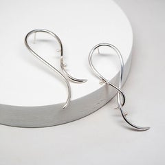 Spirosoma Sterling Silver Pearl Earrings by TIN HAUS