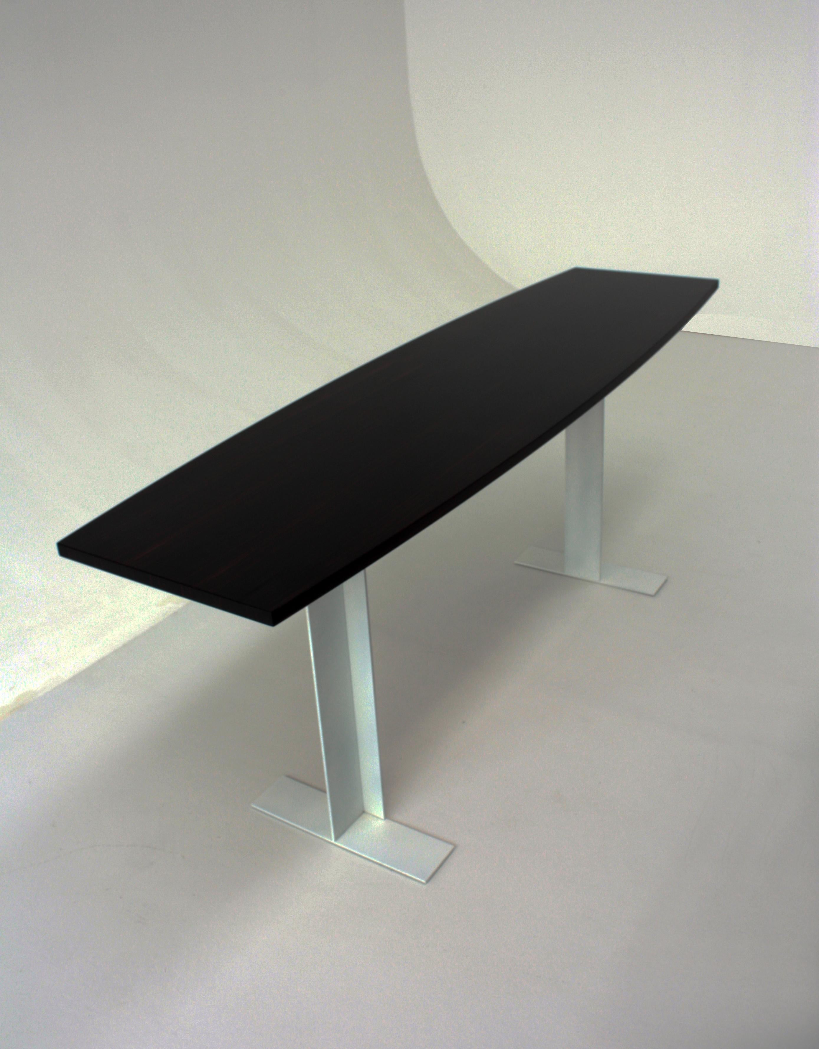 Other Spitfire Matt Dark Ebony Top And Matt White Structure Desk by Casa Casati For Sale