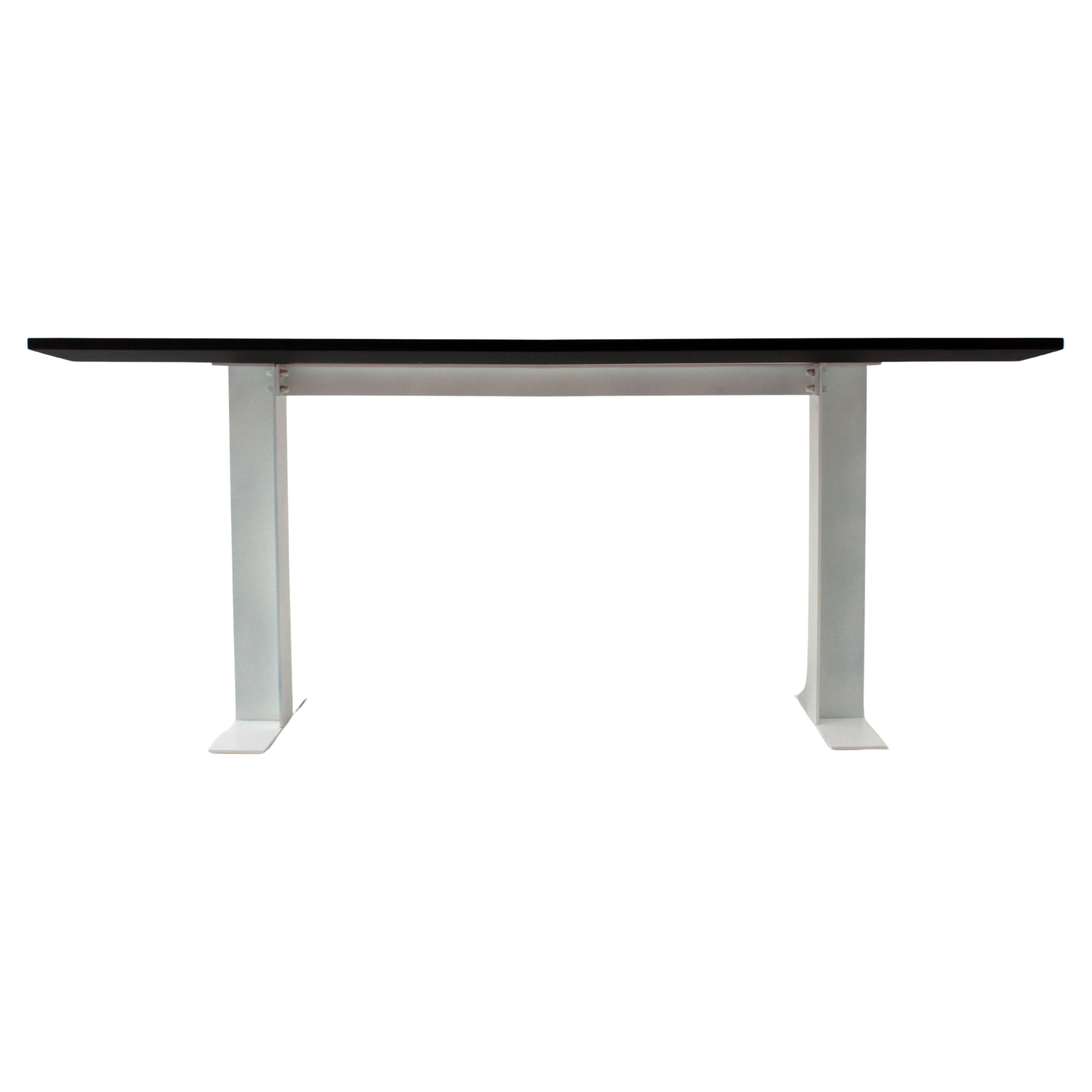 Spitfire Matt Dark Ebony Top And Matt White Structure Desk by Casa Casati For Sale