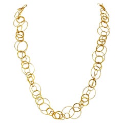Spitzer & Furman - Collana in oro giallo 18 carati lunga 31" con catena a maglie rotonde a cerchio multiplo