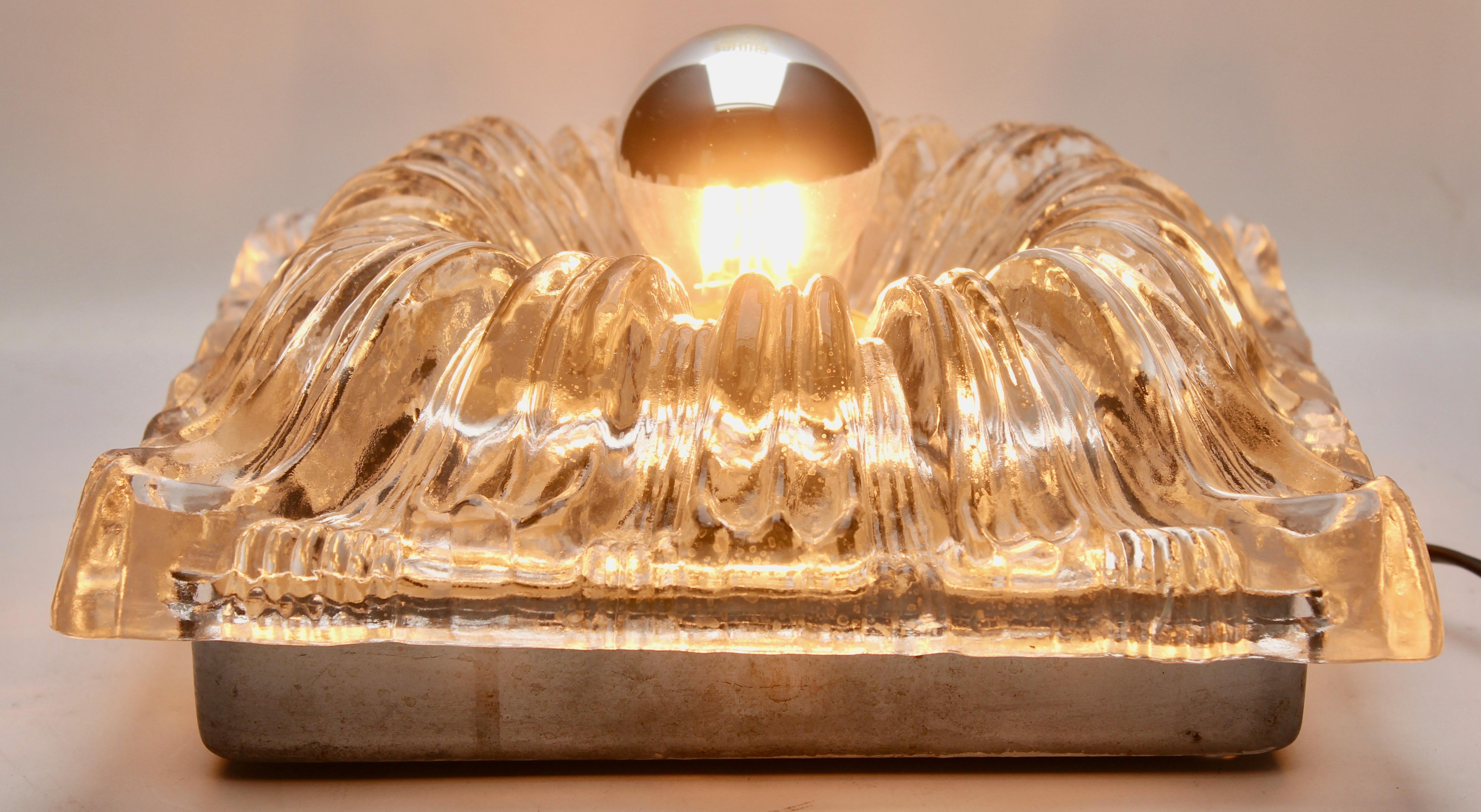 German Splash Lamp, Midcentury 3-D Sculptural Wall or Ceiling Light For Sale