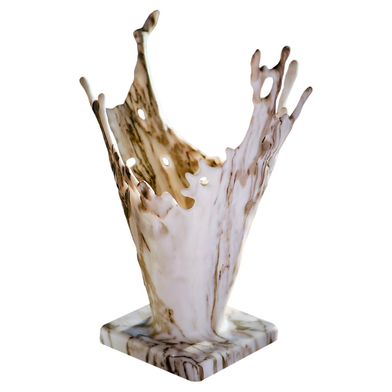 Splash Marble Vase For Sale