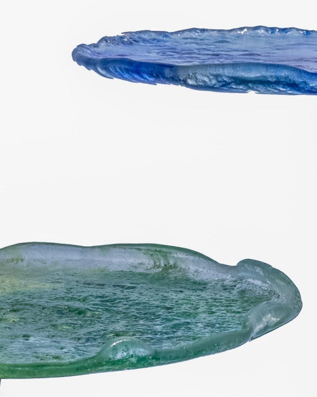Hand-Crafted Splash Side Tables in Collaboration with artist Maha Abdelkarim For Sale