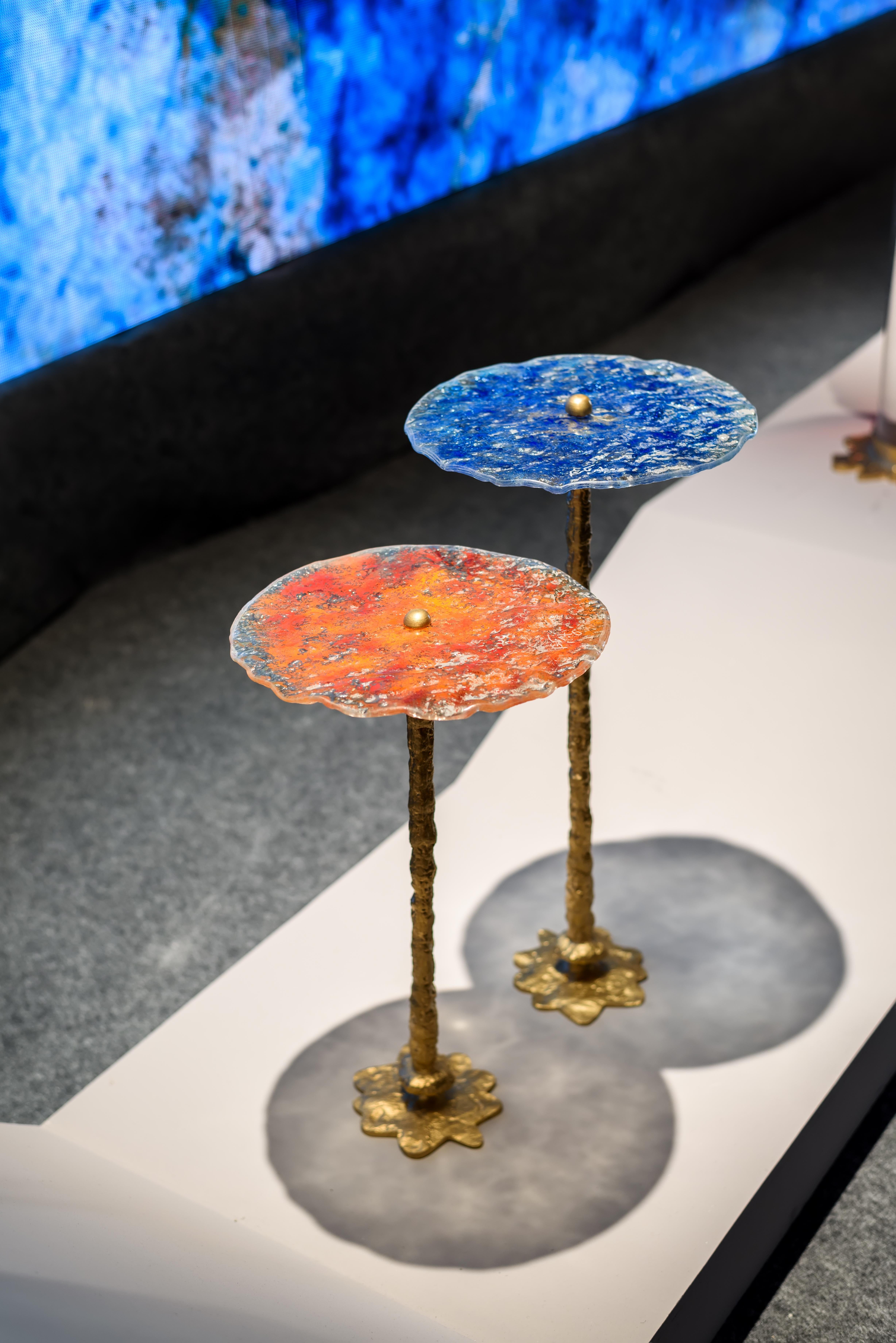 Brass SPLASH Side Tables For Sale