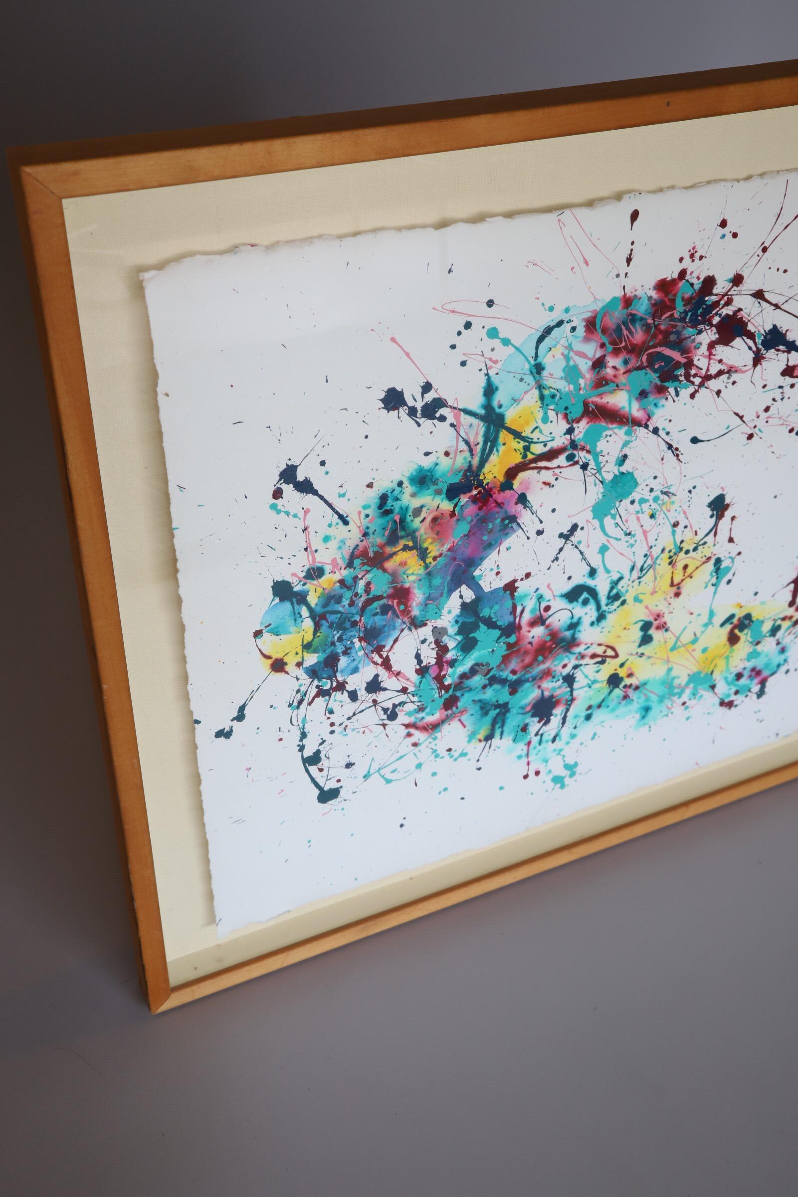 abstract splatter painting