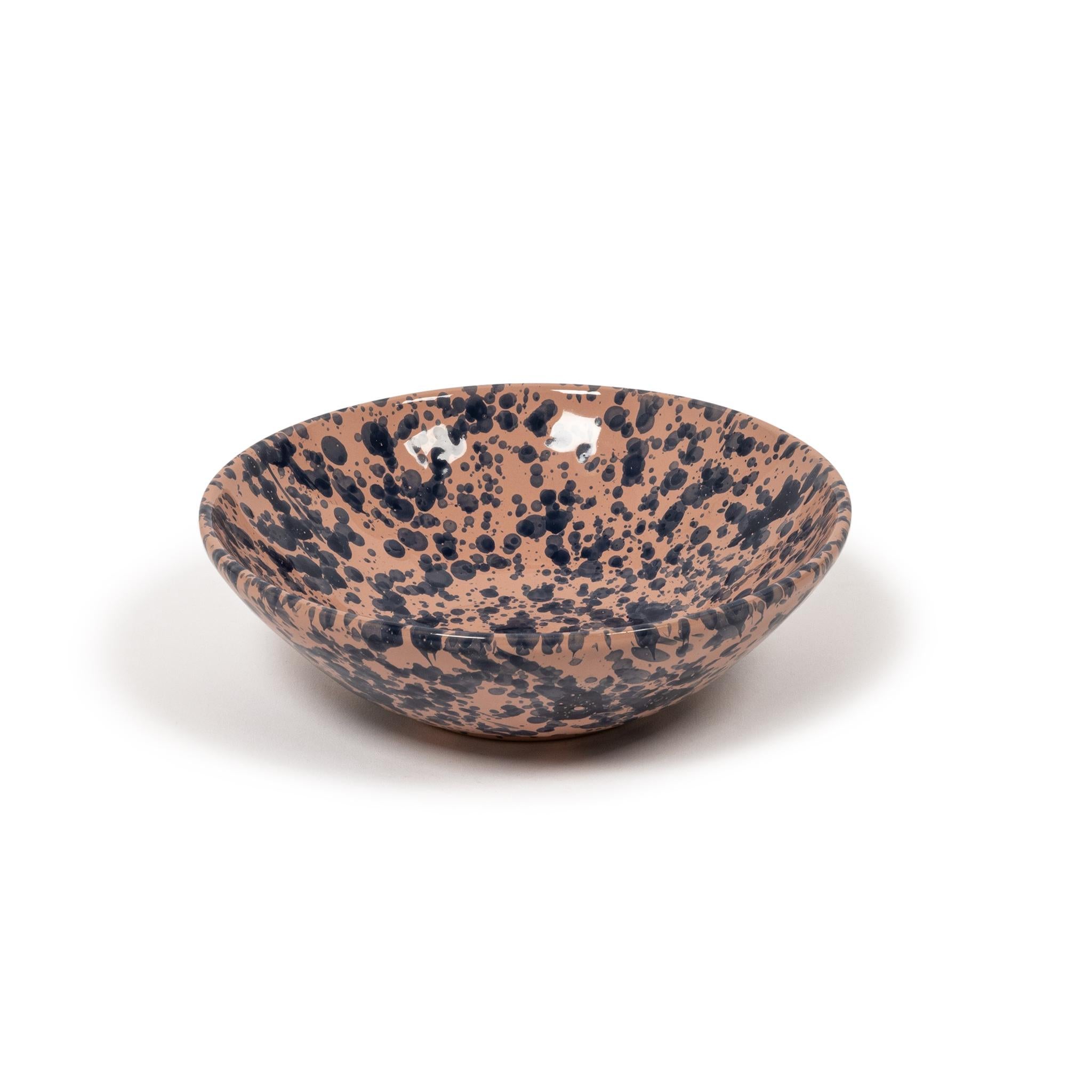 Ceramic Splatter Bowl, Large, green