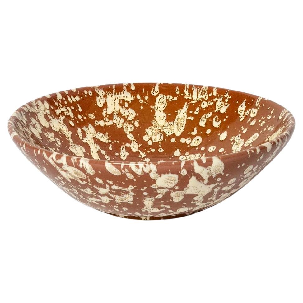 Splatter Bowl, Large, in Terracotta and Cream