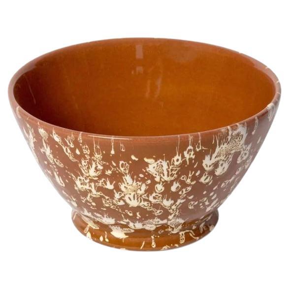 Splatter Bowl, Small, in Terracotta and Cream