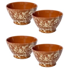 Splatter Bowls Small, Terracotta and Cream, Set of 4