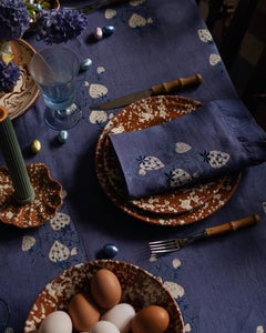 Splatter Dinner Plates, Terracotta and Cream, Set of 4