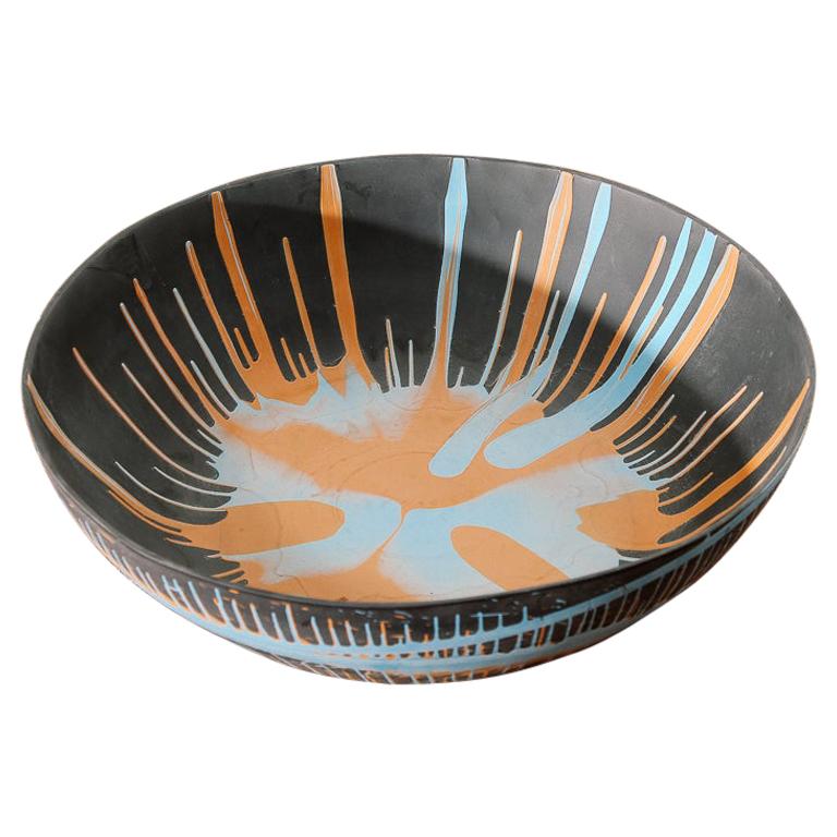 Splatter Porcelain Bowl by Lawrence Spitz For Sale