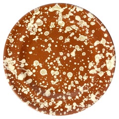 Splatter Side Plate in Terracotta and Cream