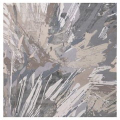 Splatter Silber 12'x9' Teppich aus Wolle und Seide von Mary Katrantzou