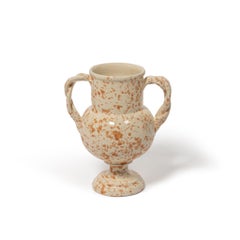 Splatter Vase, Keramik, griechische Urne inspiriert, Tan