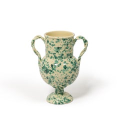 Splatter Vase, ceramic, greek urn inspired vase, Large, Green