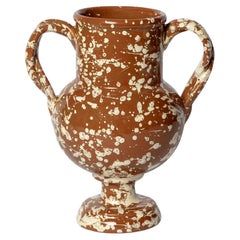 Splatter Verona Vase, Regular, Terracotta and Cream, Ceramics