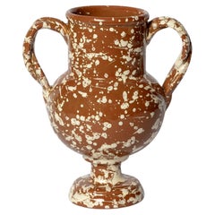 Splatter Verona Vase in Terracotta and Cream