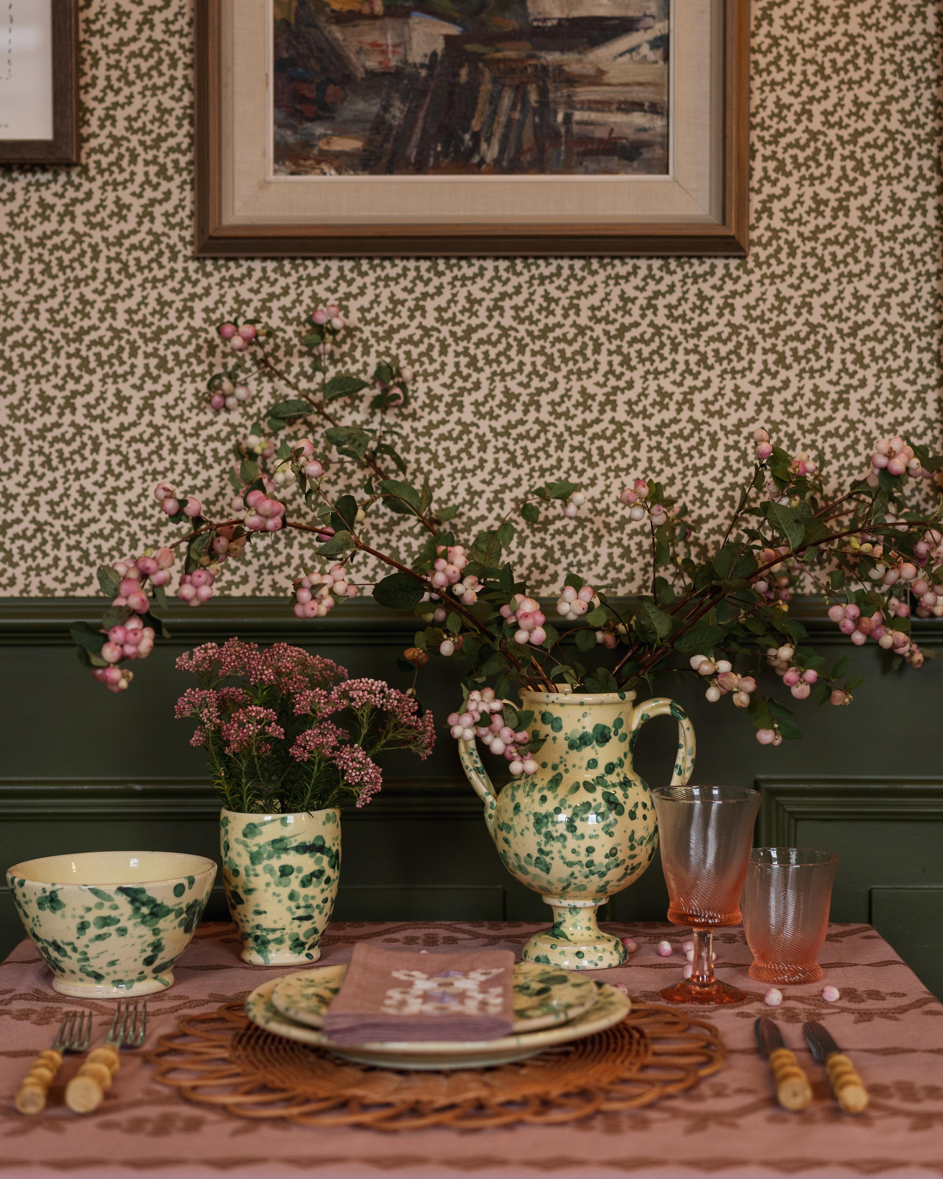 Vase Verona, régulier, jaune et vert, céramique Neuf - En vente à London, GB